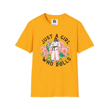 Just A Girl Who Rolls- Unisex Softstyle T-Shirt